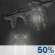 Tonight: A chance of rain showers, freezing rain, and sleet before 10pm, then a slight chance of rain showers and sleet between 10pm and 11pm.  Cloudy, then gradually becoming partly cloudy, with a low around 26. North northeast wind around 5 mph becoming northwest in the evening.  Chance of precipitation is 50%. Little or no ice accumulation expected.  Little or no sleet accumulation expected. 