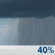 Thursday: A chance of showers.  Partly sunny, with a high near 63. Chance of precipitation is 40%.
