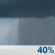 Saturday: A chance of showers, with thunderstorms also possible after 2pm.  Mostly cloudy, with a high near 75. Chance of precipitation is 40%. New rainfall amounts of less than a tenth of an inch, except higher amounts possible in thunderstorms. 