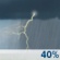 Wednesday: A 40 percent chance of showers and thunderstorms, mainly after 2pm.  Mostly cloudy, with a high near 84. South wind around 15 mph, with gusts as high as 25 mph. 