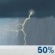 Monday: Showers and thunderstorms likely, then showers and possibly a thunderstorm after 4pm.  High near 79. South southeast wind 11 to 14 mph, with gusts as high as 25 mph.  Chance of precipitation is 80%. New rainfall amounts between a half and three quarters of an inch possible. 