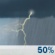 Sunday: A 50 percent chance of showers and thunderstorms.  Mostly cloudy, with a high near 76. Breezy, with a south wind 15 to 20 mph, with gusts as high as 30 mph. 